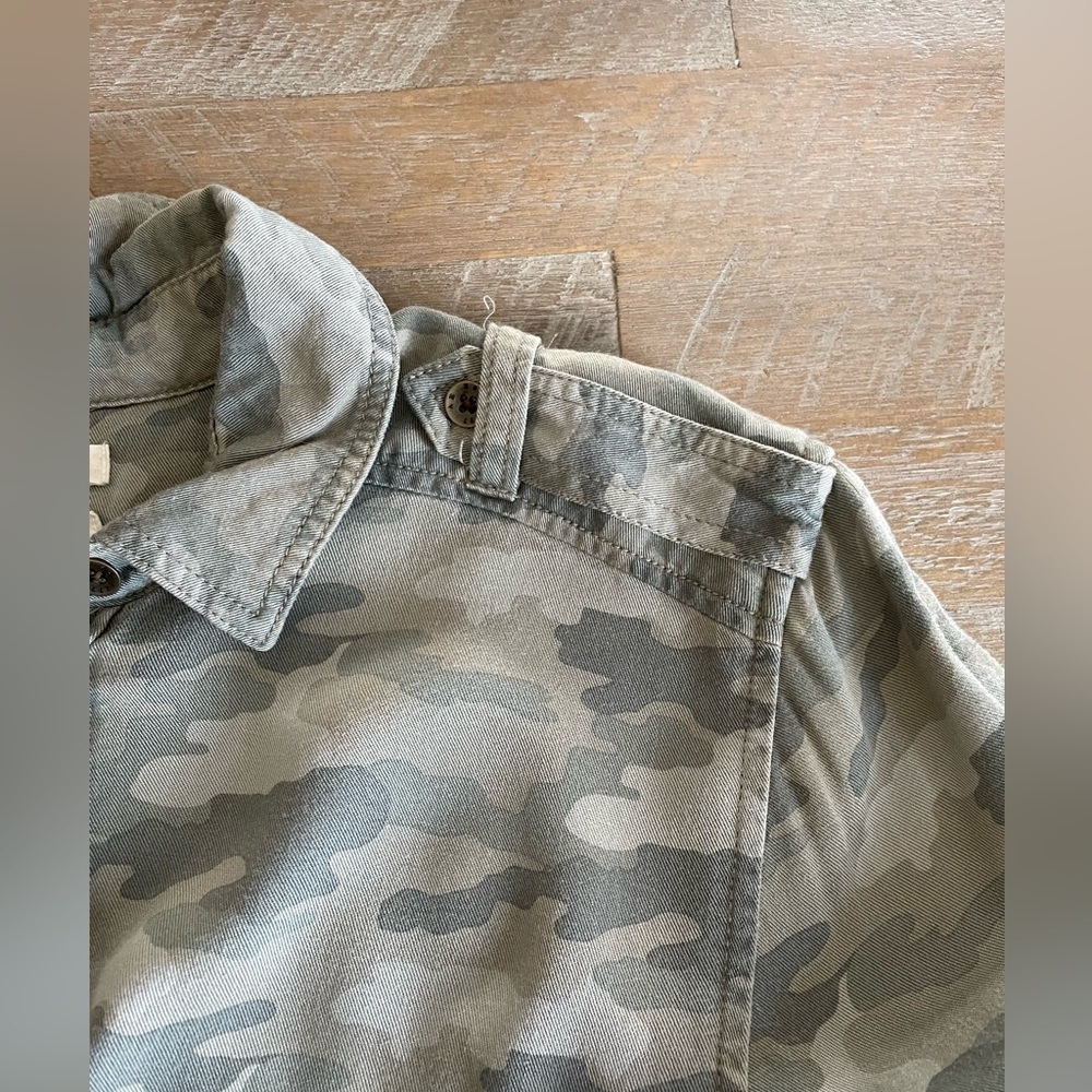 Camo button down